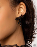 The BOW Must Go On - Black Post Earring