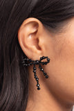 The BOW Must Go On - Black Post Earring