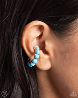 Southwestern Spiral - Blue Cuff Earring