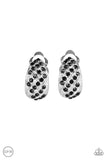 Sparkling Shells - Black Clip-on Earring