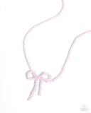 Somebody I Used to BOW - Pink Necklace