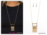 Sharp Sophistication - Gold Necklace
