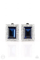 Crowned Couture - Blue Clip-on Earring