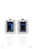 Crowned Couture - Blue Clip-on Earring