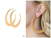 Moon Beam - Gold Hoop Earring