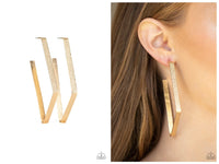 Way Over The Edge - Gold Hoop Earring