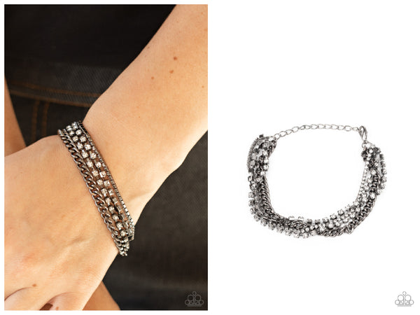 Brilliantly Beaming - Black Bracelet