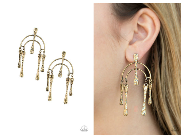 ARTIFACTS Of Life - Brass Post Earring