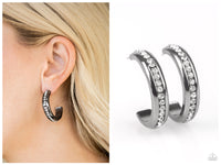 5th Avenue Fashionista - Black Hoop Earring