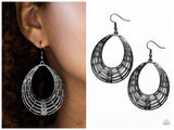Tundra Texture - Black Earring