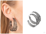 Cosmopolitan Cool - Black Hoop Earring