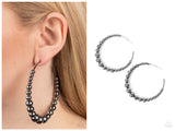 Show Off Your Curves - Black Hoop Earring