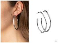 Rough It Up - Black Hoop Earring