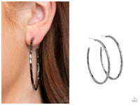 Unregulated - Black Hoop Earring