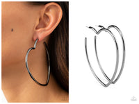 Heartbreaker Hustle - Black Hoop Earring