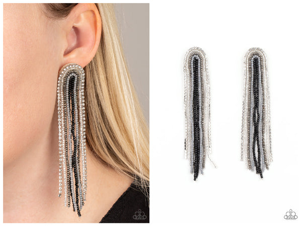 Let There BEAD Light - Black Post Earring