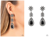 Floral Fantasy - Black Post Earring