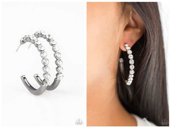 My Kind Of Shine - Black Hoop Earring