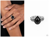 Rainbow Raindrops - Black Ring
