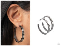 More To Love - Black Hoop Earring