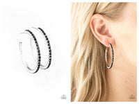 Must Be The Money - Black Hoop Earring