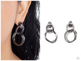 Dynamically Linked - Black Post Earring