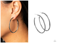 Spitfire - Black Hoop Earring