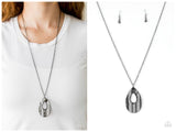 Stop, TEARDROP, and Roll - Black Necklace