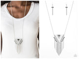 Colorfully Colossal - Black Necklace