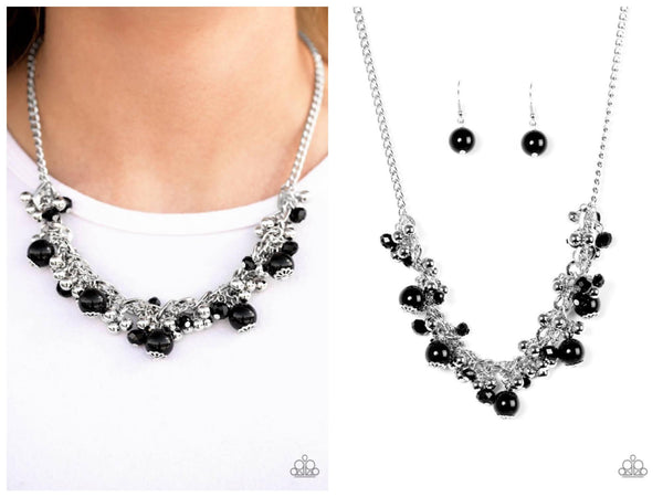 A Pop Of Posh - Black Necklace