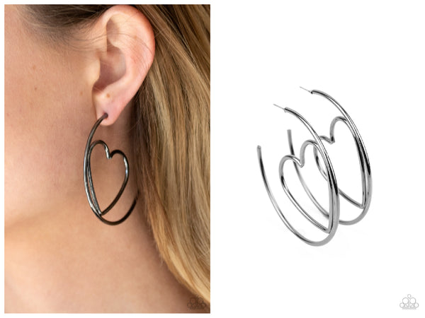 Love At First BRIGHT - Black Hoop Earring