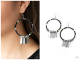 Garden Chimes - Black Earring