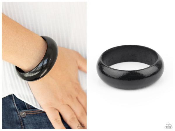 Whimsically Woodsy - Black Bracelet