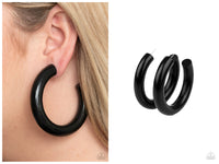 I WOOD Walk 500 Miles - Black Hoop Earring