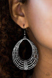 Tundra Texture - Black Earring