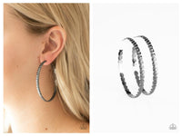 Totally Off The HOOP - Black Hoop Earring