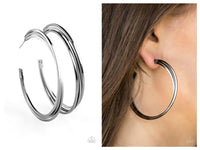 HAUTE Gossip - Black Hoop Earring