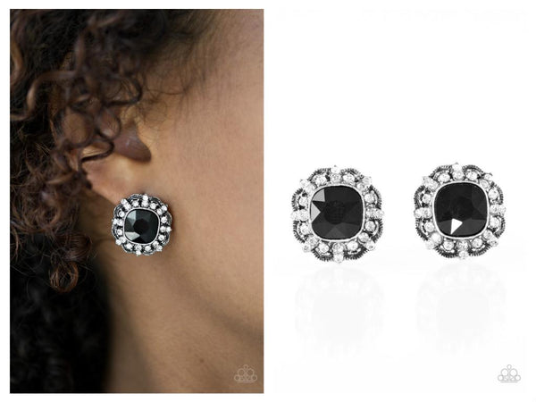 Starry Starlet - Black Post Earring