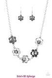 The Earth Laughs In Flowers - Black Necklace