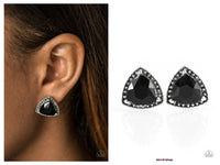 Daringly Duchess - Black Post Earring