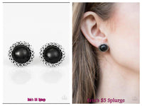 If The Boot Fits - Black Post Earring