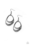 Follow The Beaten Path - Black Earring