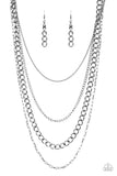 Metro Metal - Black Necklace