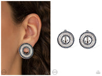 Spun Out On Shimmer - Blue Clip-on Earring