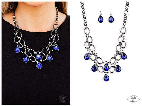 Show-Stopping Shimmer - Blue Necklace