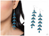 Fanciful Foliage - Blue Earring