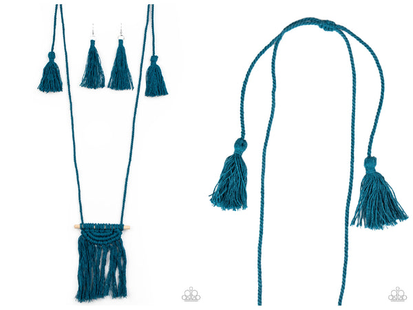 Between You and MACRAME - Blue Necklace