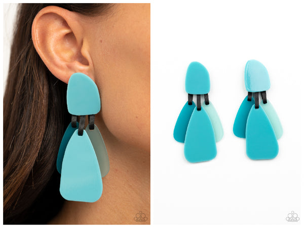 All FAUX One - Blue Post Earring