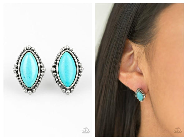 A House Is Not A HOMESTEAD - Blue Post Earring