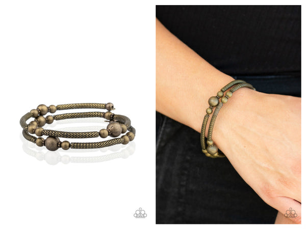 West End Wraparound - Brass Bracelet